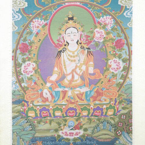 0.6m×0.5m《White Tara Thangka》