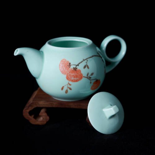 Persimmon Ruyi Treasure Teapot