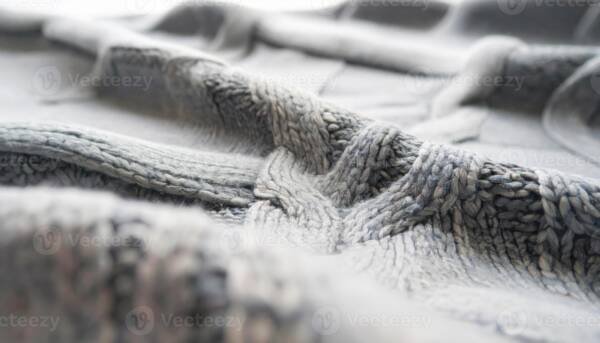 Close up braided cable knit pattern texture detail